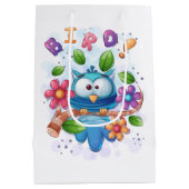 Cartoon stijl Friends Bird & Wol Medium Cadeauzakje (Achterkant)