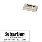 Cartoon stijl gepersonaliseerd rubberstempel (Gestempeld)