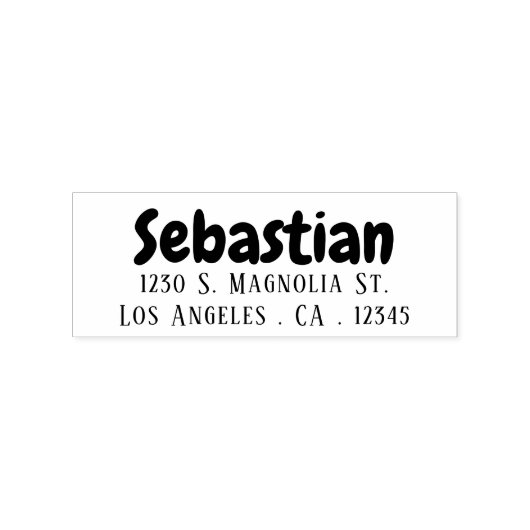 Cartoon stijl gepersonaliseerd rubberstempel (Afrduk)