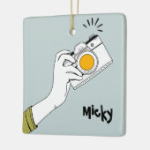 Cartoon stijl hand klikken op een camera Ornament (Links)