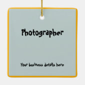 Cartoon stijl hand klikken op een camera Ornament (Achterkant)