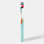 Cartoon stijl kersthond iPhone hoesje (Linkerkant)