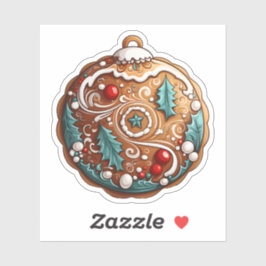 Cartoon Stijl Koele Ronde Kerstmis Desserts Cookie Sticker