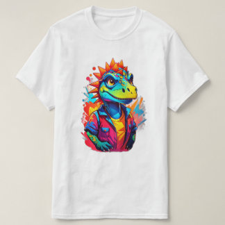 Cartoon Stijl Levendige Dinosaurus Pouting T-shirt