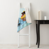 Cartoon stijl Pirate Boat strepen Sherpa Deken (In situ)