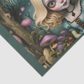 Cartoon stijl psychedelische Alice in het wonderla Tissuepapier (Detail)