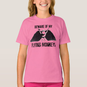 Cartoon-stijl schattige vliegende apen shirt