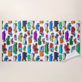 Cartoon-stijl Truck Illustraties Strandlaken (Voorkant)