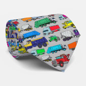 Cartoon-stijl Truck Illustraties Stropdas (Opgerold)