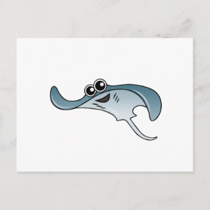 Cartoon Stingray Briefkaart