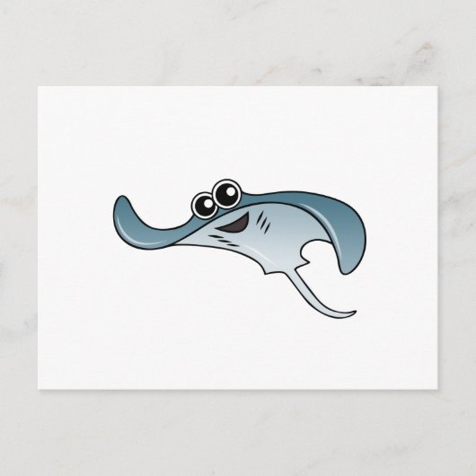 Cartoon Stingray Briefkaart (Voorkant)
