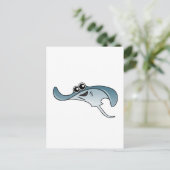 Cartoon Stingray Briefkaart (Staand voorkant)