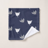 Cartoon Stingrays Patroon Bad Handdoek (Wasdoekje)