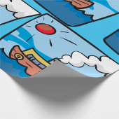 Cartoon stoomschip op Ocean Waves Nautical Art Cadeaupapier