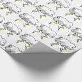 Cartoon Storm Cloud Rainy Day Design Cadeaupapier (Hoek)