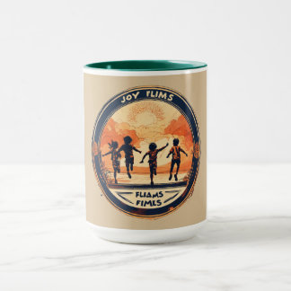 cartoon strand sticker ontwerp mok