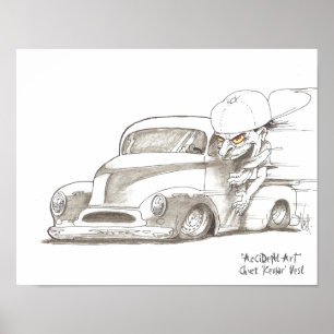 Cartoon Street Rod Posters