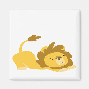 Cartoon Stretching Lion magnet