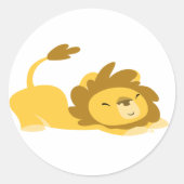 Cartoon Stretching Lion sticker (Voorkant)