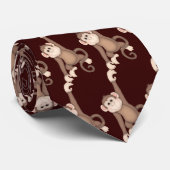 Cartoon stropdas van apen (Opgerold)