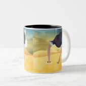 Cartoon struisvogels met kop in zand (Voorkant rechts)