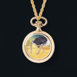 Cartoon struisvogels met kop in zand horloge<br><div class="desc">In deze grillige cartoon begraaft een struisvogel spelenderwijs zijn kop in het zand, waardoor hij een humoristische toets aan elke omgeving toevoegt. Dit luchthartige kunstwerk vangt de essentie van de klassieke 'struisvogel met kop in het zand' touw met een leuke en kleurrijke twist.</div>