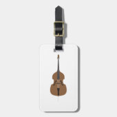 Cartoon Style Double Bass Bagagelabel (Voorkant verticaal)