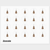 Cartoon Style Double Bass Ronde Sticker (Vel)