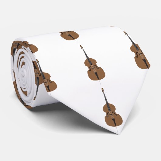 Cartoon Style Double Bass Stropdas (Opgerold)