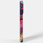 Cartoon Style Gebouwen iPhone Case (Achterkant / Rechts)