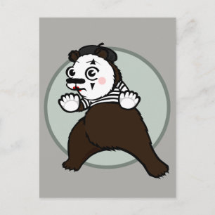 CARTOON STYLE GRIZZLY BEER MIME VERTICALE BRIEFKAA BRIEFKAART