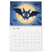 Cartoon-style Halloween art Kalender (Mar 2026)