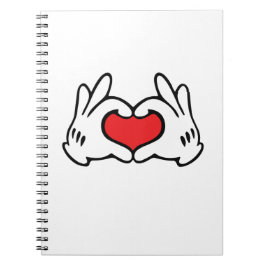 Cartoon Style Hand Love Heart Notitieboek
