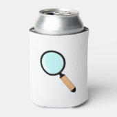 Cartoon Style Magnifying Glass Blikjeskoeler (Blikje Voorkant)