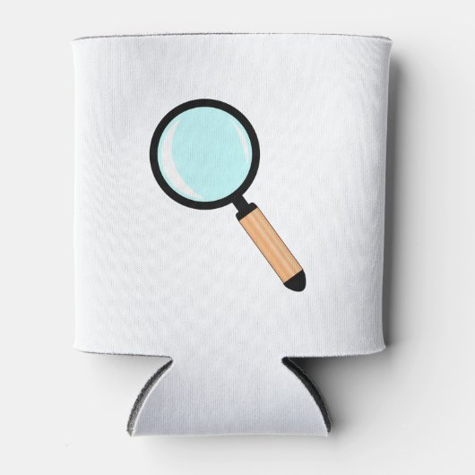 Cartoon Style Magnifying Glass Blikjeskoeler (Voorkant)