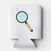 Cartoon Style Magnifying Glass Blikjeskoeler (Achterkant)