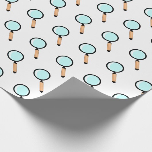 Cartoon Style Magnifying Glass Cadeaupapier (Hoek)