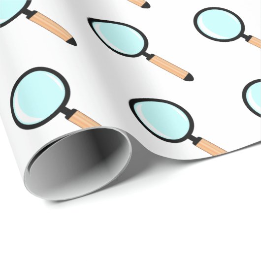 Cartoon Style Magnifying Glass Cadeaupapier (Rol Hoek)