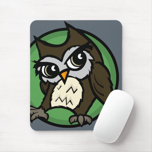 CARTOON STYLE OWL VERTICALE MUISMAT (Met muis)