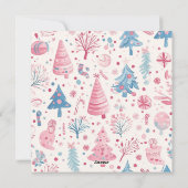 Cartoon Style Pastel Illustraties Vakantie Kaart (Achterkant)