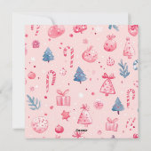 Cartoon Style Pastel Illustraties Vakantie Kaart (Achterkant)