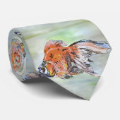 Cartoon Style Ryukin Goldfish Acrylverf Stropdas (Opgerold)