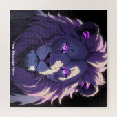 Cartoon Style Vibrant Kleurrijke Wildlife Lion Legpuzzel (Horizontaal)