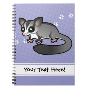 Cartoon Sugar Glider Notitieboek
