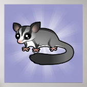 Cartoon Sugar Glider Poster (Voorkant)
