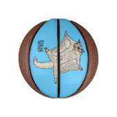 Cartoon suikerzweefvliegtuig basketbal (Verticaal)