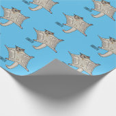 Cartoon suikerzweefvliegtuig cadeaupapier (Hoek)