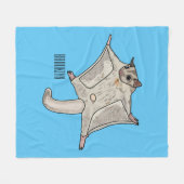 Cartoon suikerzweefvliegtuig fleece deken (Voorkant (Horizontaal))