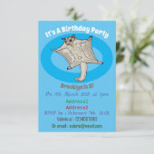 Cartoon suikerzweefvliegtuig kaart (Staand voorkant)