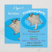 Cartoon suikerzweefvliegtuig kaart (Voorkant / Achterkant)